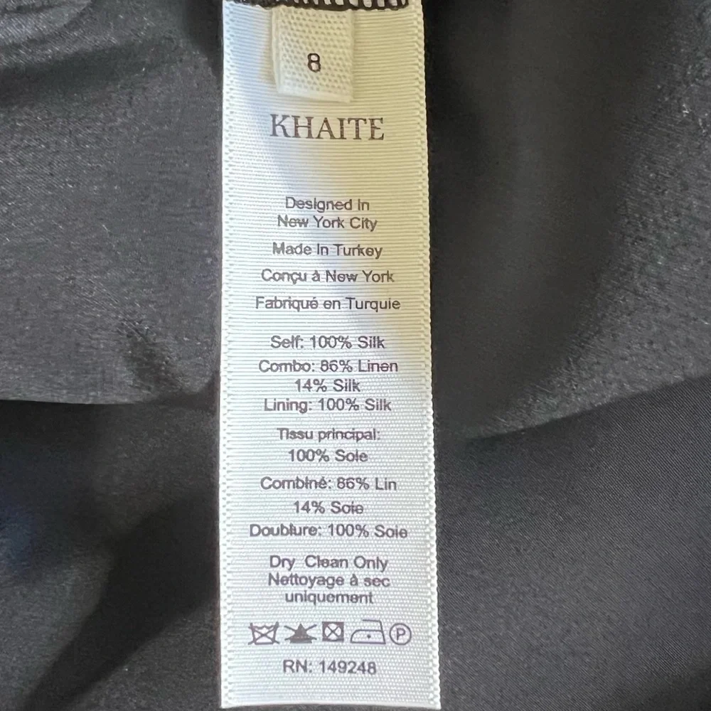 NEW Khaite Layered Semi-Sheer Silk Alleta Skirt, Size 8 - Picture 10 of 10